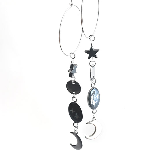 My Moon & Stars Hoop Earrings