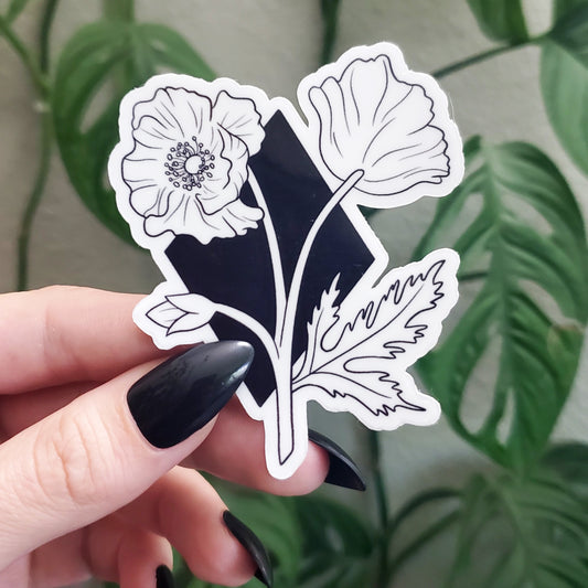 Poppy Poetry Sticker