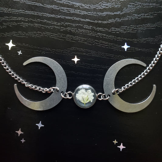 Triple Moon Blossom Choker