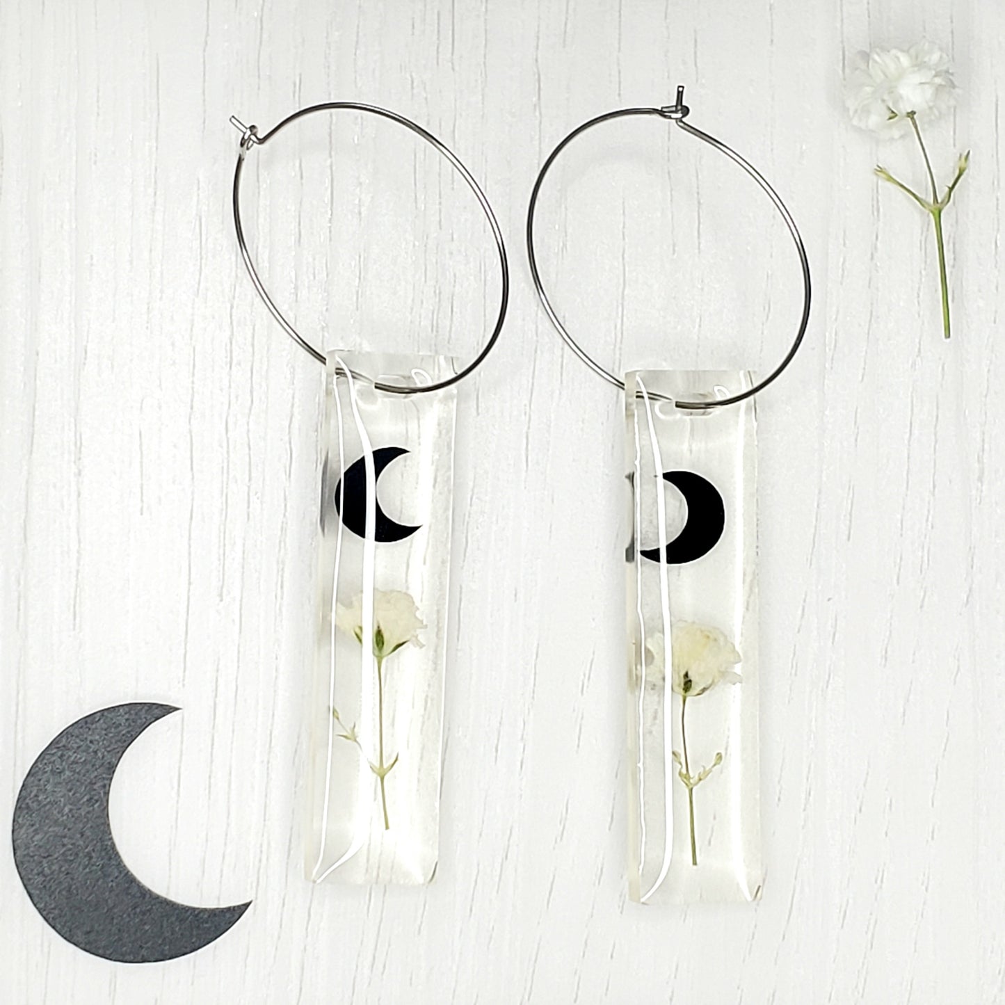 Moonlit Garden Hoop Earrings