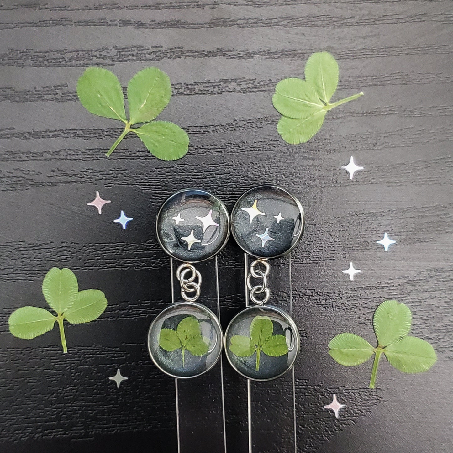 Starlit Clover Earrings