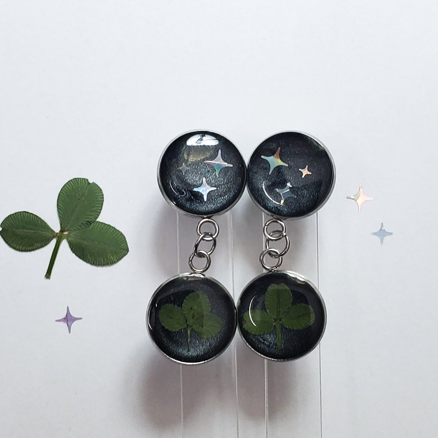 Starlit Clover Earrings