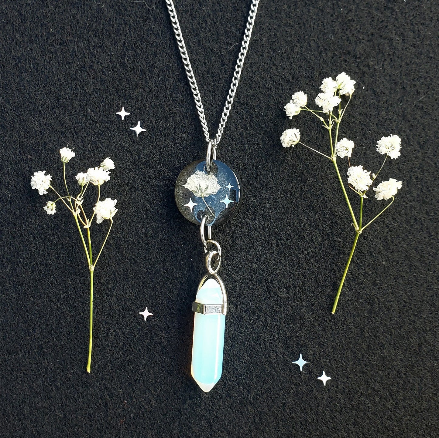 Starlit Blossom & Opalite Necklace