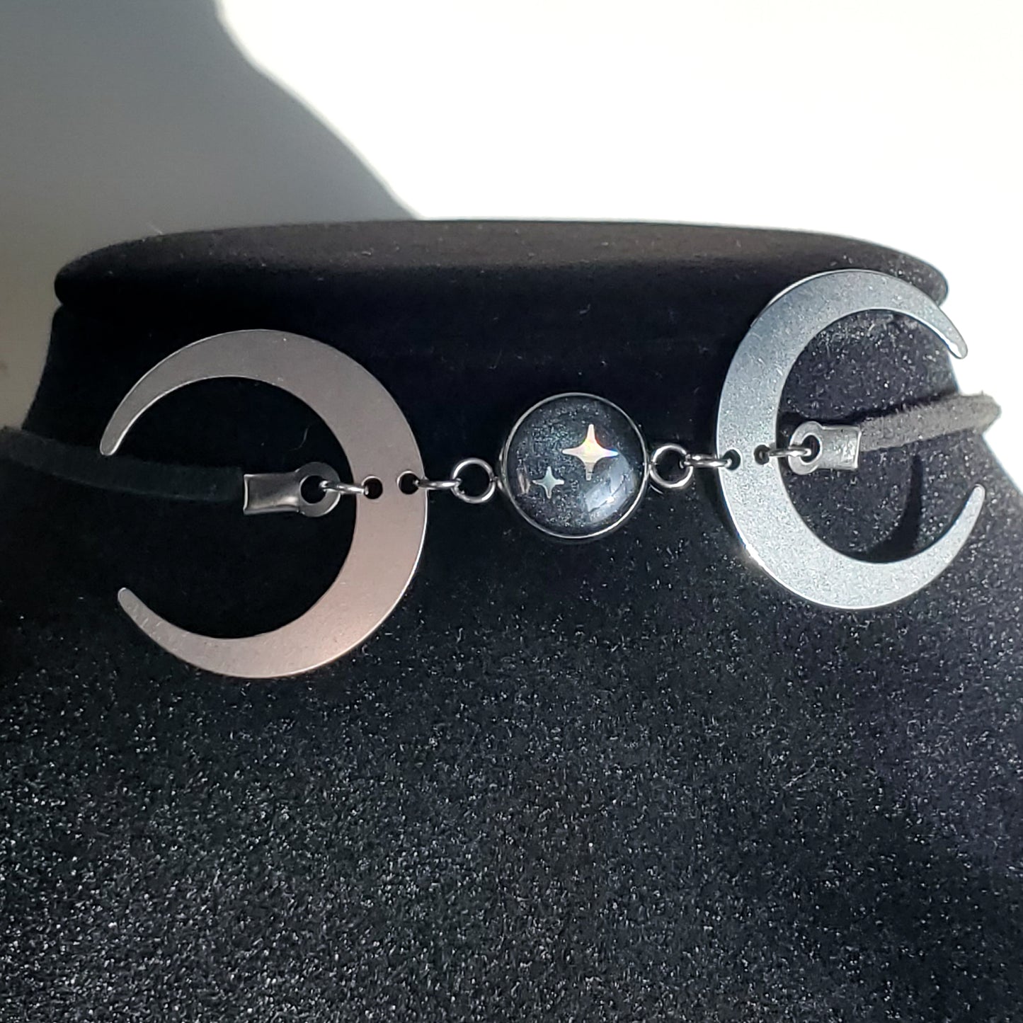 Triple Moon Sparkle Choker