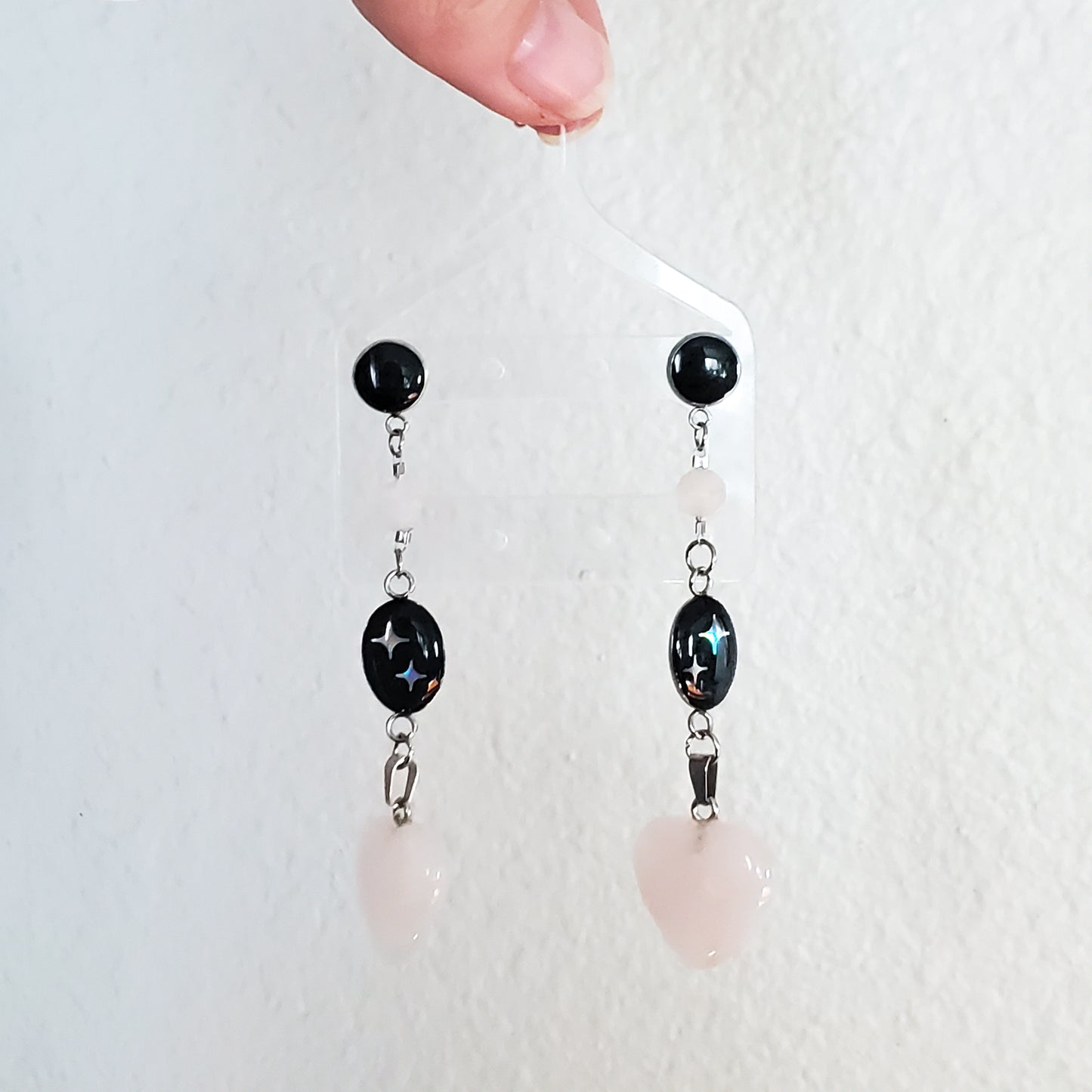 Love Like Starlight Rose Quartz Earrings