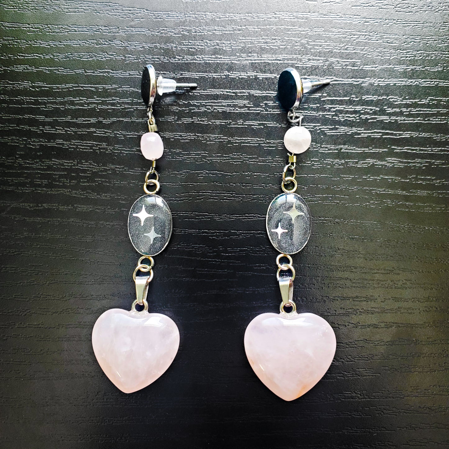 Love Like Starlight Rose Quartz Earrings