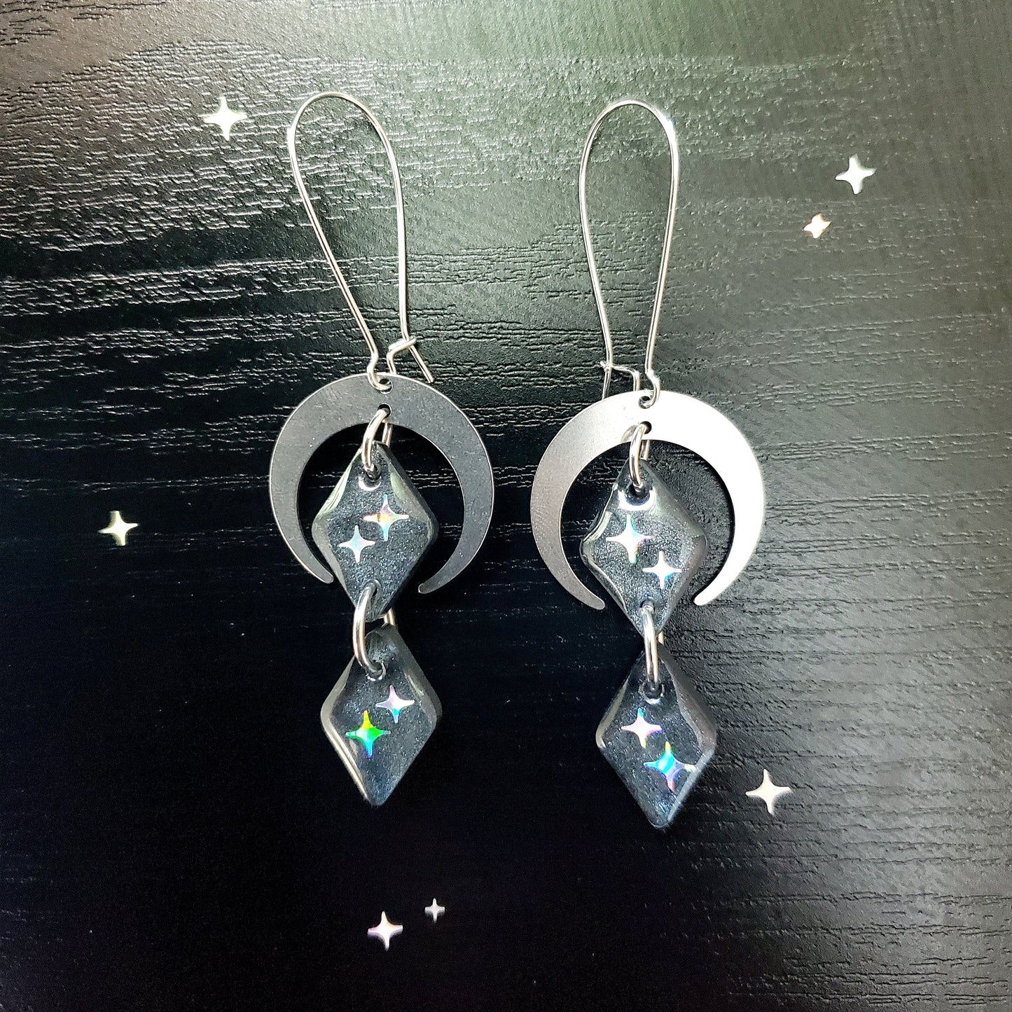 Moonlit Meteor Shower Earrings