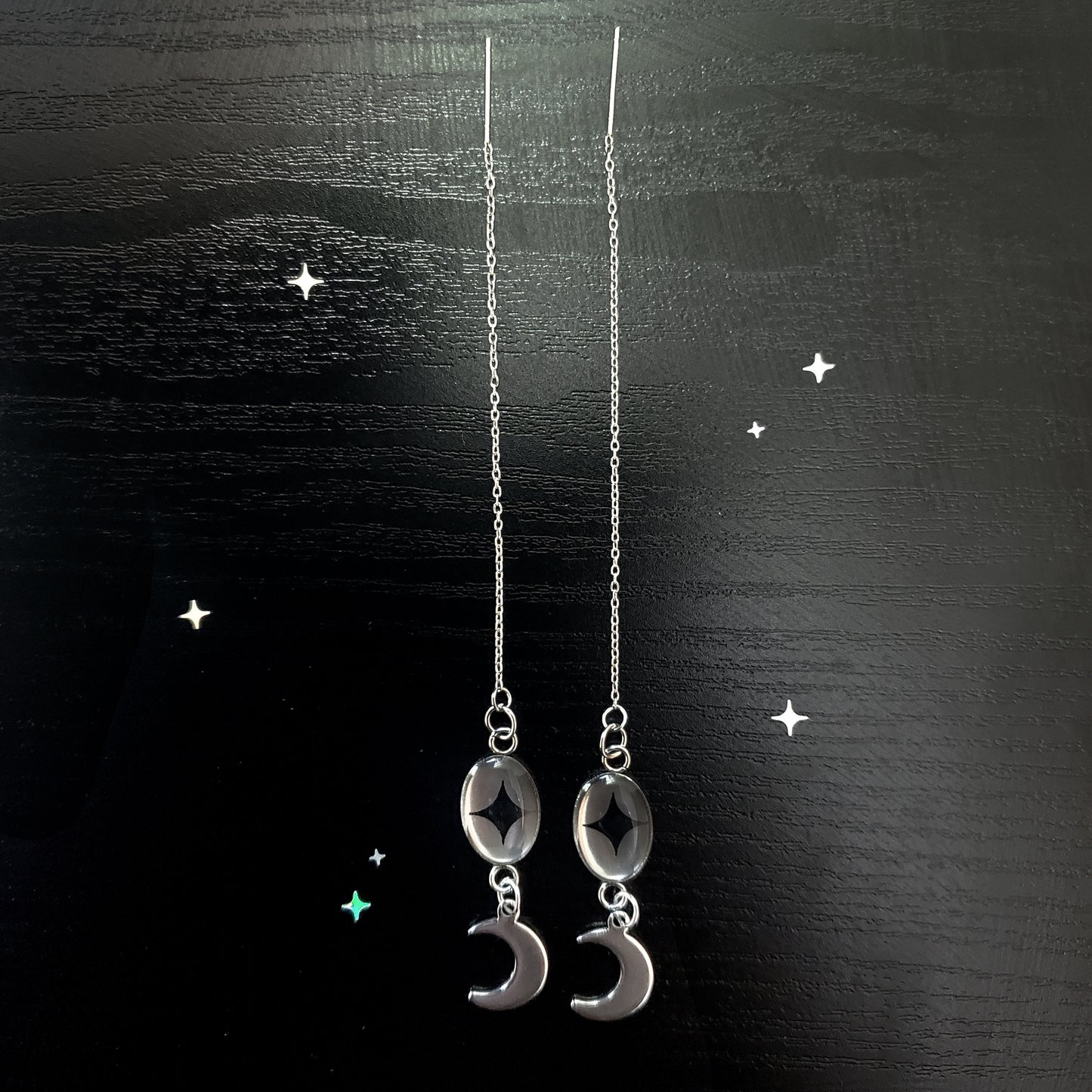 My Moon & Stars Threader Earrings