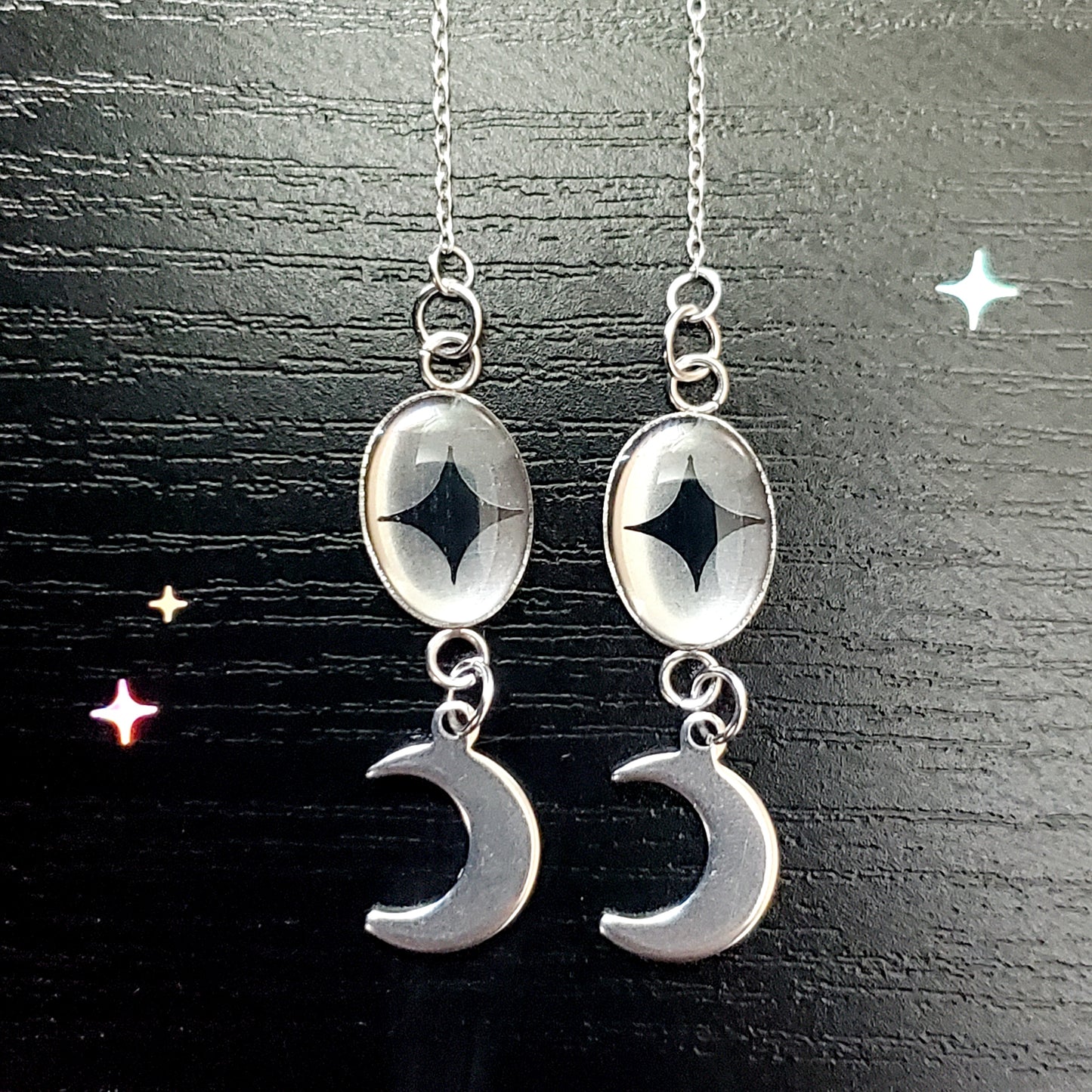 My Moon & Stars Threader Earrings