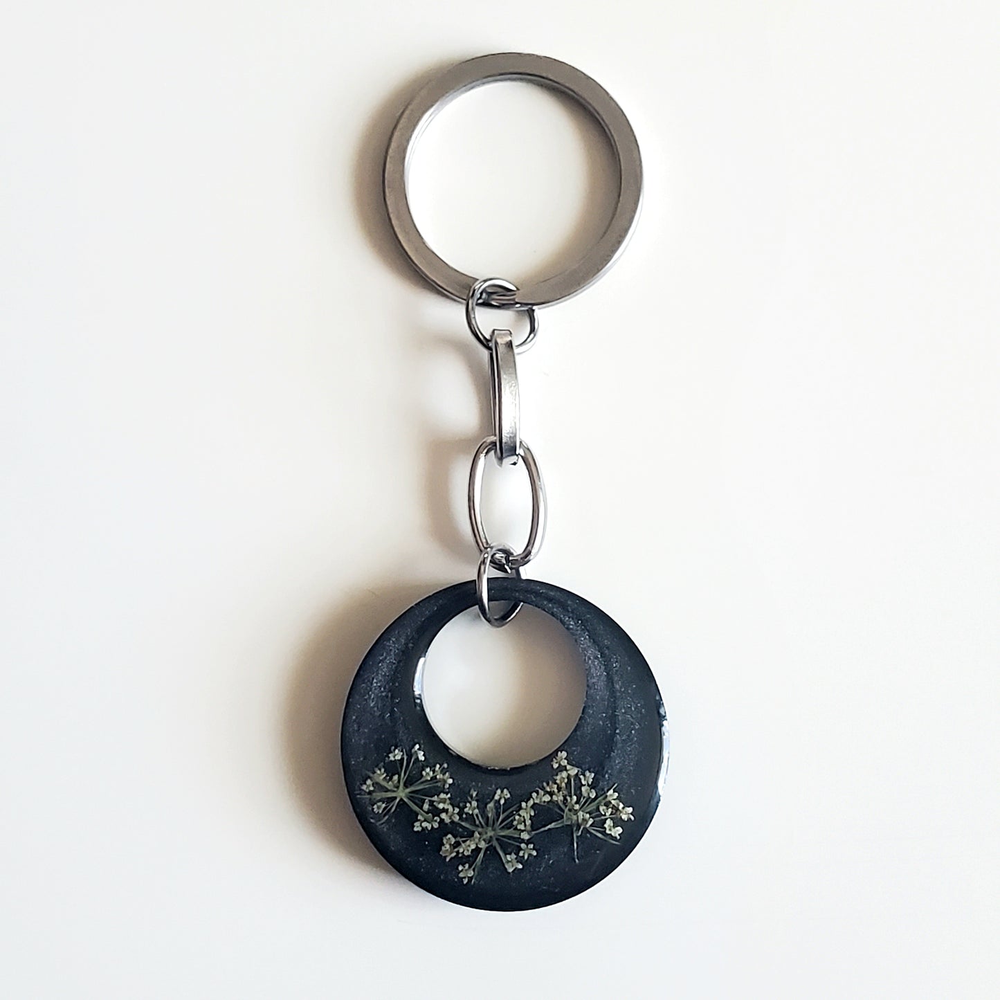 Nightfall Lace Floral Concentric Keychain